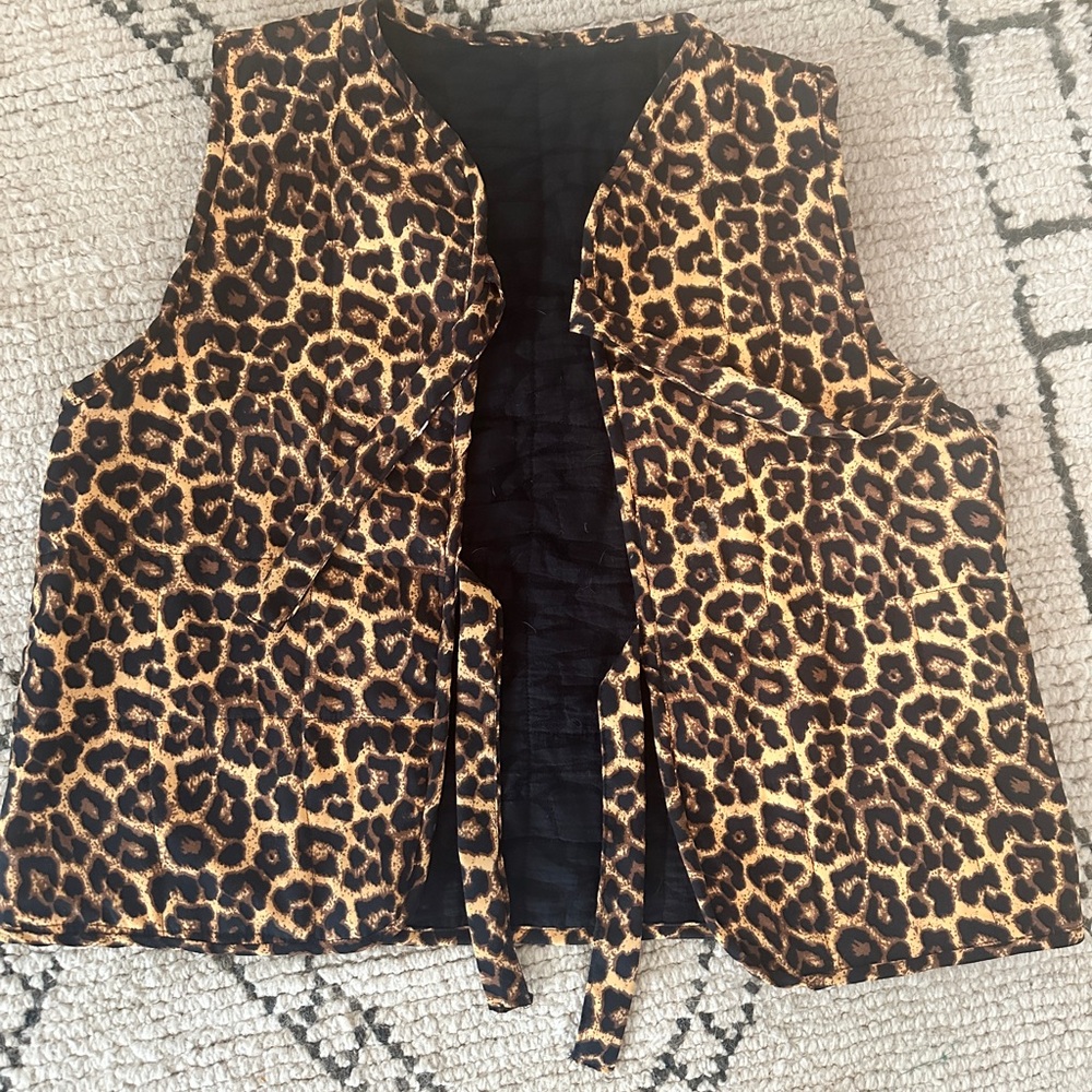 Handmade Quilted Leopard Vest